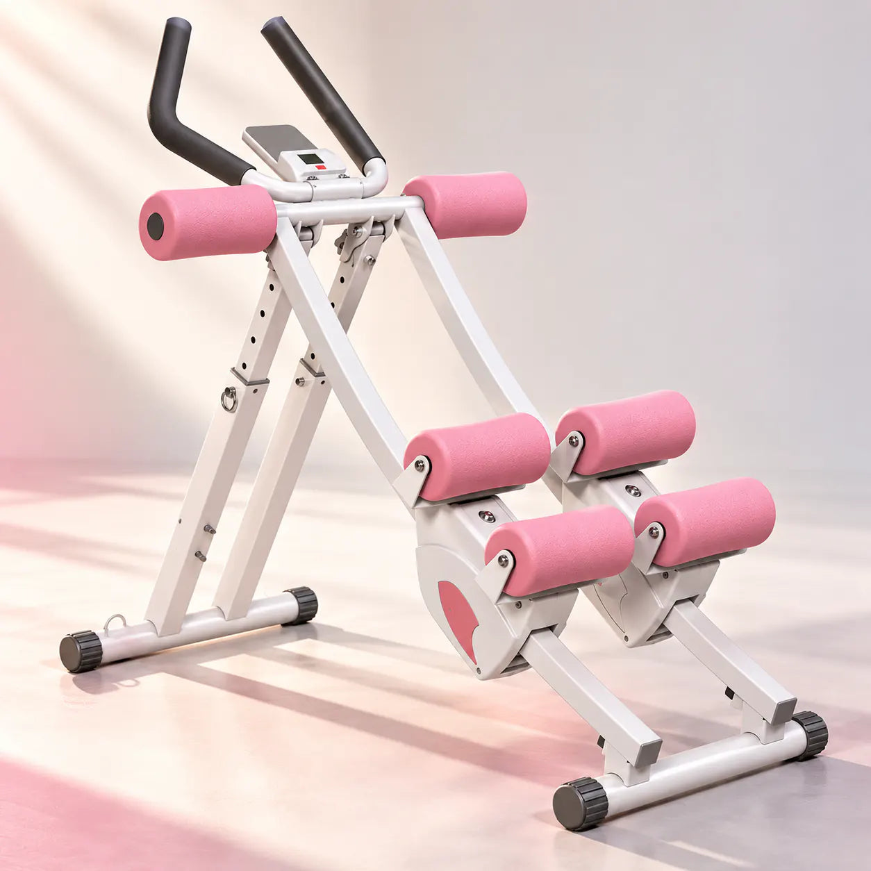 Ab Trainer — Belly FIT rose et blanc, en studio